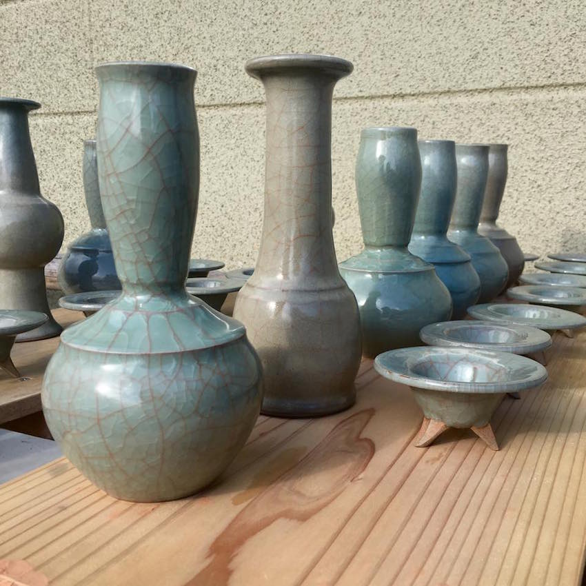 陶芸家 今井完眞：青磁の作品について